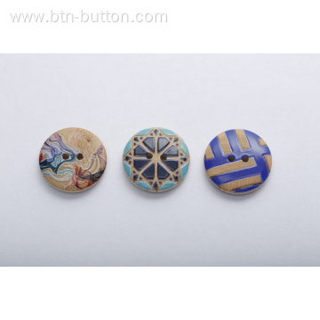 Customizable pattern wooden buttons